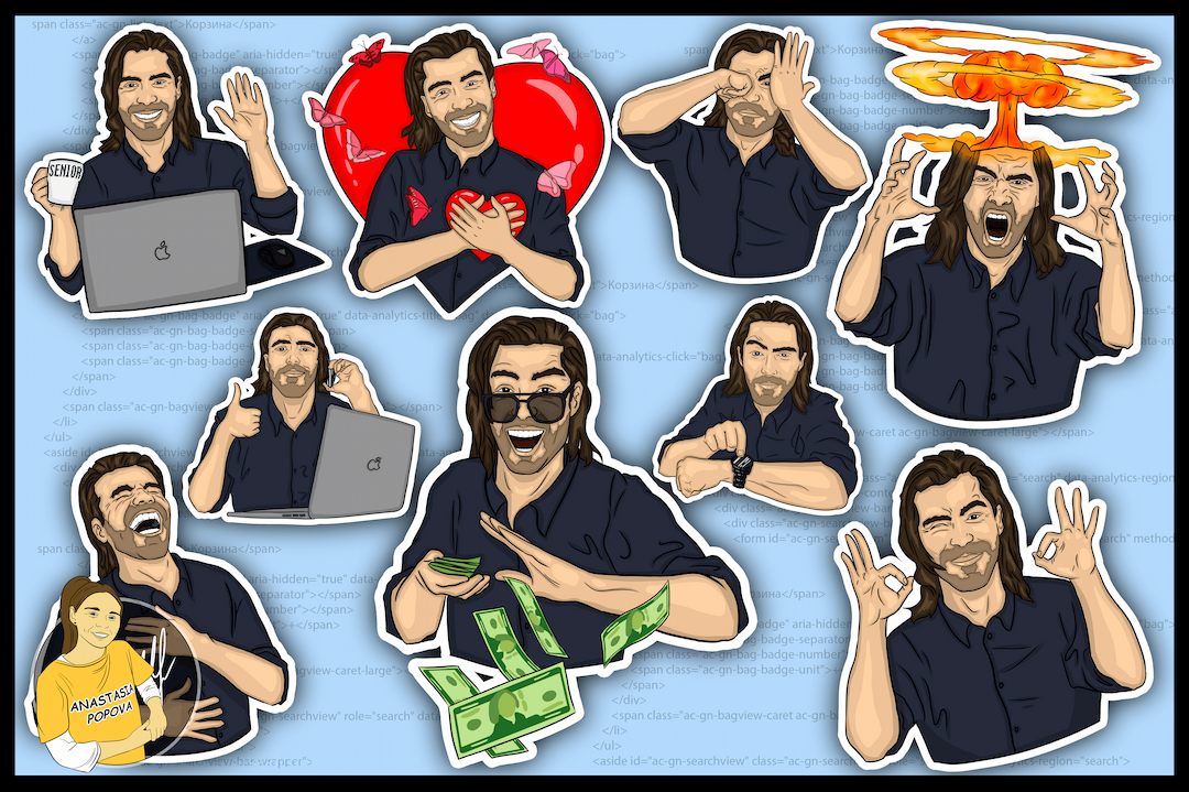 Portrait sticker